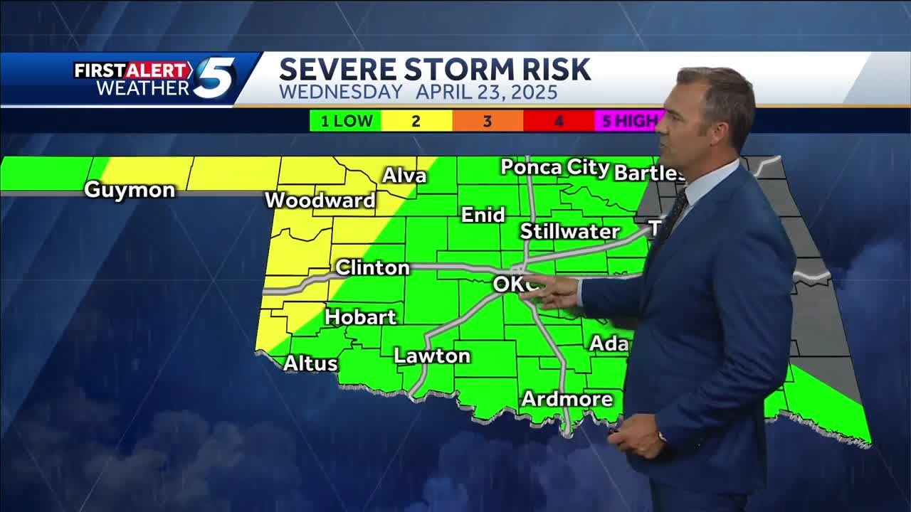 TIMELINE: Oklahoma could see severe storms Wednesday (April 23, 2025 ...