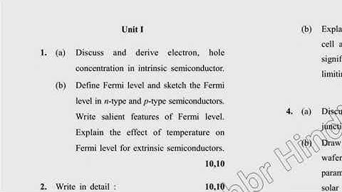 MSc Physics 4th Sem Reappear Renewable Energy Resource Question Paper