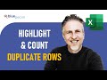 Highlight and Count Duplicate Rows In Excel | Highlight Duplicate Rows in Excel Except First