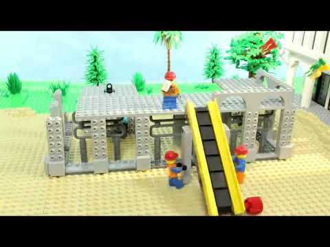 Lego Spiderman Brick Membangun Perlindungan Pahlawan Super Hentikan Gerakan Kartun. 