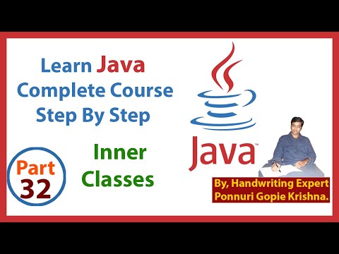 Learn Java Complete Course | Step By Step | Inner Classes | By: Ponnuri Gopie Krishna | Part – 32