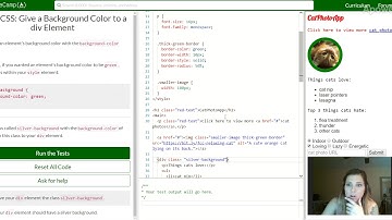Basic CSS Give a Background Color to a div Element