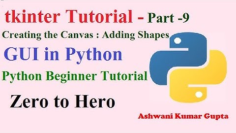 Creating the Canvas Adding Shapes Text & Image in Tkinter| Python beginners tutorial in Hindi | Urdu