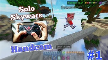 Hive skywars Handcam|Skywars Controller handcam|my frist controller handcam solo skywars