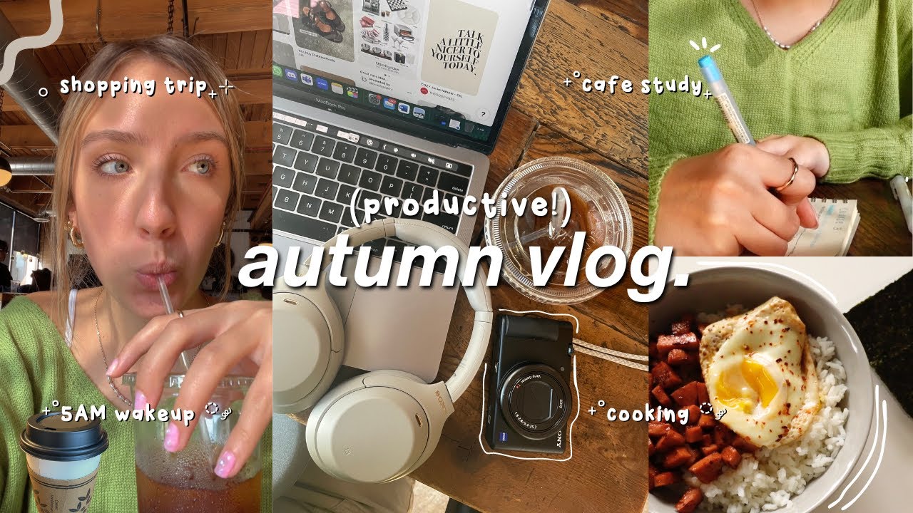 PRODUCTIVE FALL VLOG ⁺₊🍂🧦.⁺ shopping trip, campus life, studying ...