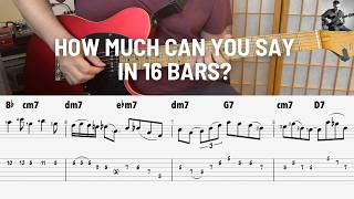 Sonny Rollins, Bouncing With Bud solo transcription, Play Along with Guitar Tab