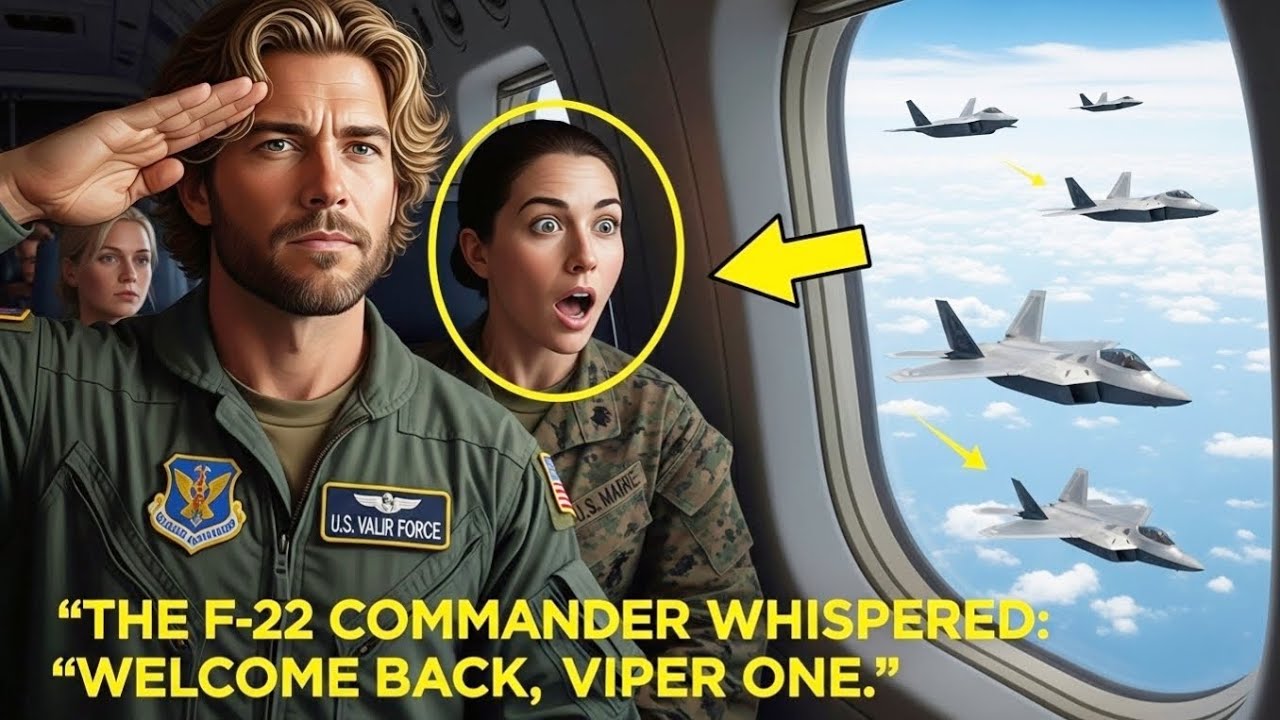 He Was Just a Single Dad in Seat 12F-Until the F-22 Commander Said: 'Sir... Welcome Back, Viper One.