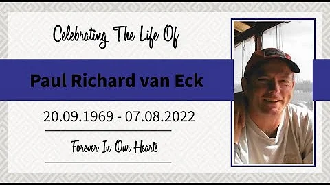 A Celebration of the Life of Richard Van Eck ( 20 ...