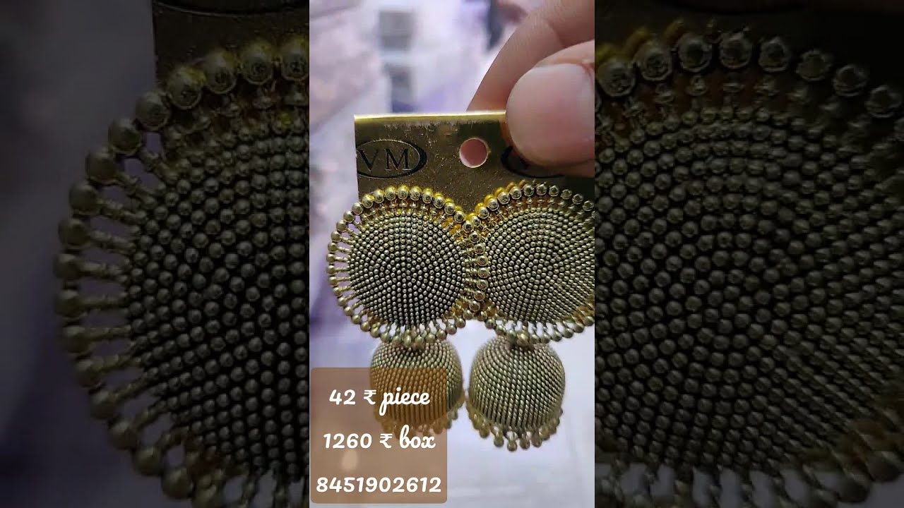 Big earrings jumkis jhumkas fashion jewellery wholesale Shop in Mumbai bhuleswar bhoiwada market