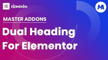 How To Add Free Dual Heading Element in Elementor Page Editor?