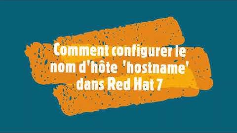 Comment configurer le nom d