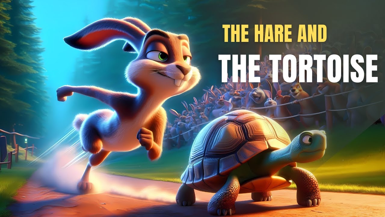 The Hare and the Tortoise | Fun Animated Story for Kids | Moral Fable ...
