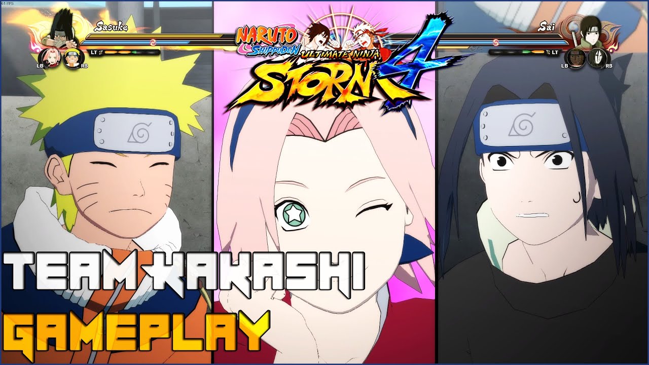 NARUTO SHIPPUDEN Ultimate Ninja STORM 4 Team Kakashi Gameplay YouTube
