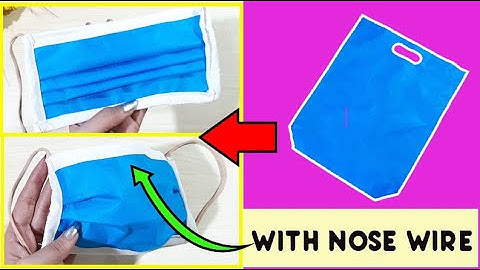 DIY MEDICAL FACE MASK WITH NOSE WIRE | DIY CLOTH BAG FACE MASK | easy to sew | step by step tutorial