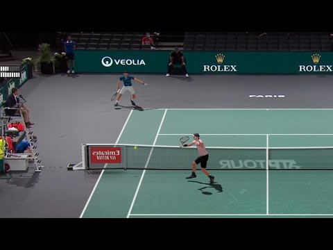 Djokovic incredible defense vs Federer | Tennis Elbow 2013 Gameplay