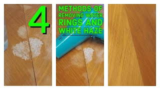 Removing White Rings & Milky Haze From Furniture Finishes  4 Methods