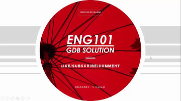 ENG101 GDB SOLUTION WINTER FALL 2019