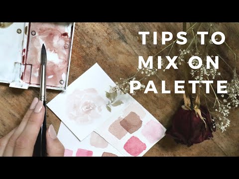 How To Mix Watercolors On Palette EASIEST amp FASTEST WAY  Muted Tones