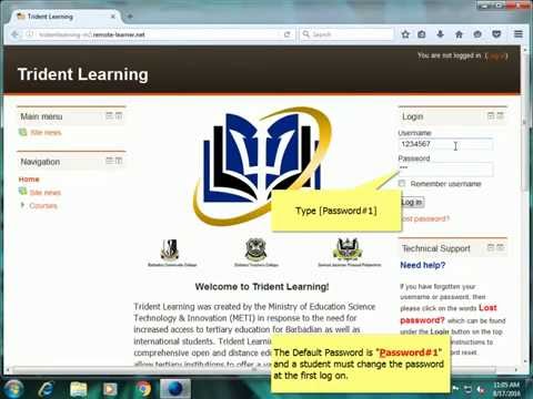 SJPP Trident Learning Login for the first time