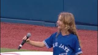 Capri sings her homecoming anthems at the Blue Jays Game!