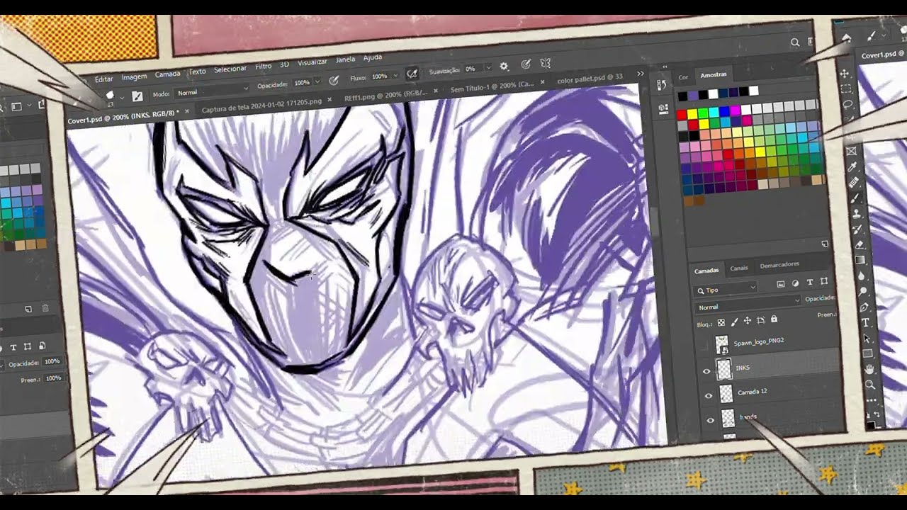 Spawn Cover - Digital sketching and inking