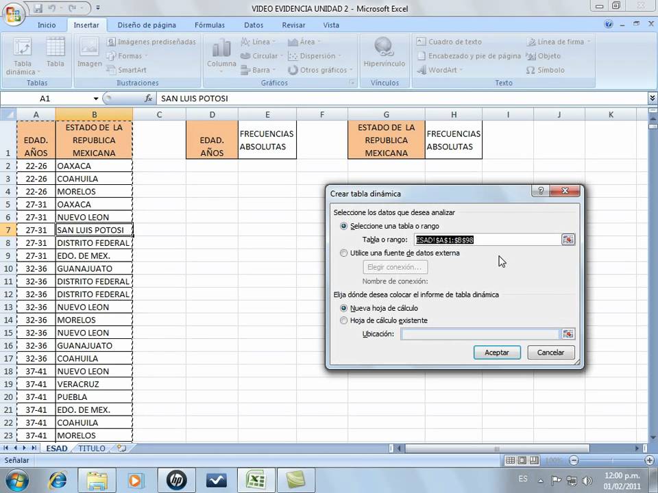 TABLAS DE FRECUENCIA CON EXCEL - YouTube