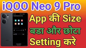 iQOO Neo 9 Pro App ka size Chota Kaise Kare | Change Android App Icon Size iQOO Neo 9 Pro