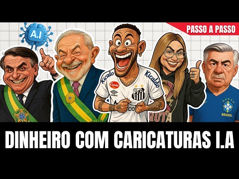 GANHE DINHEIRO com I.A – Crie CARICATURAS com ChatGPT + Canva (FÁCIL e GRÁTIS!)