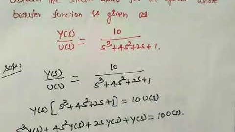 State space representation | State equation | State Matrix | transfer function problem | Tamil