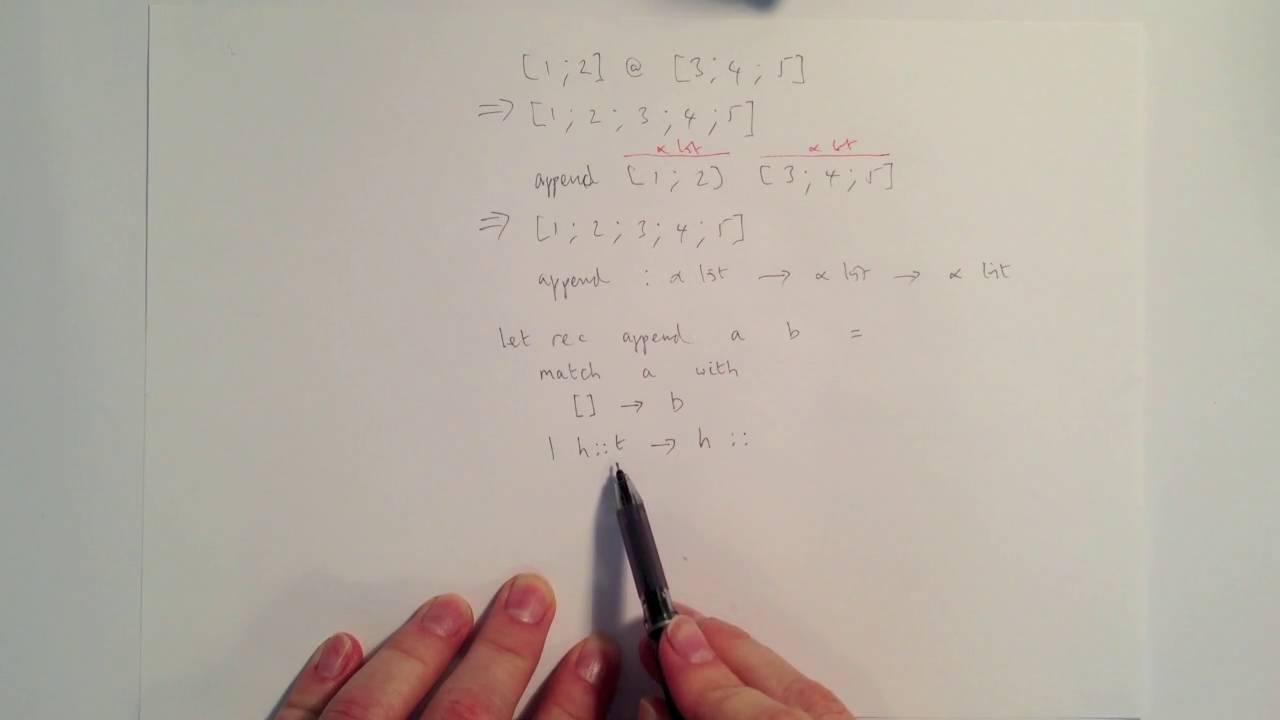 Very Basic Ocaml 8 Appending Two Lists YouTube