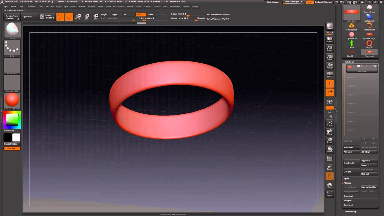 zbrush 2018 make a ring