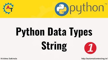 17.  Python Data Types - Strings Part1 | Python Tutorial For Beginners | Python @KrishnaSakinala