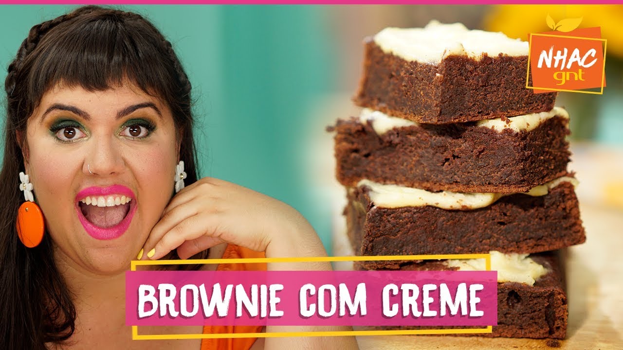 BROWNIE DE FEIJÃO PRETO COM CREME RAÍZA COSTA RAINHA DA COCADA