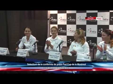 Conferintele de presa ale echipelor Romaniei si Canadei de la Fed Cup Montreal 2015