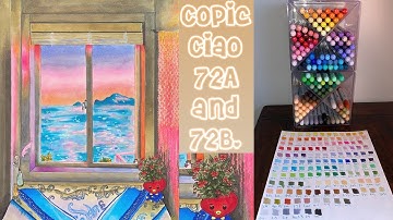 Copic Ciao Markers Set 72A and 72B | Comparison, Swatches, Nib Test, & My Art