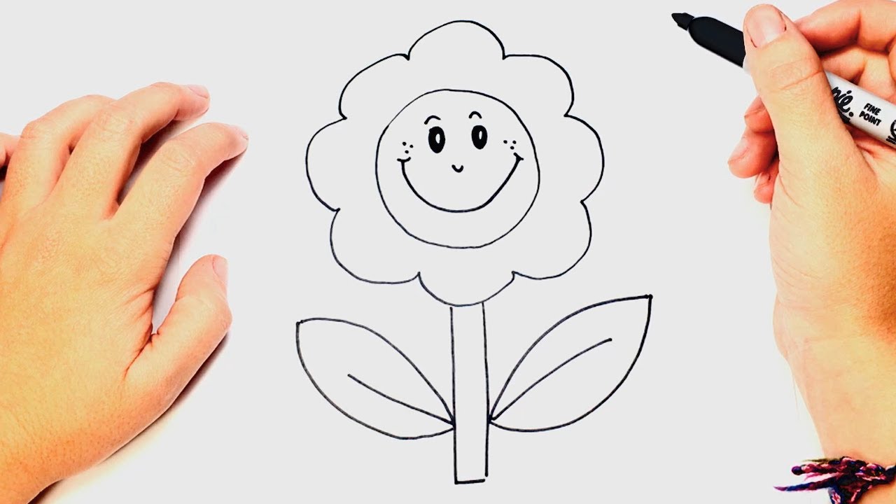 Cómo dibujar un Flor Muy Fácil - thptnganamst.edu.vn