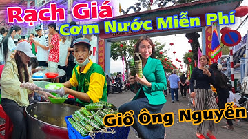 Rạch Giá - ĐÌNH NGUYỄN TRUNG TRỰC Đông Đúc Nhộn Nhịp, Bà Con Ùn Ùn Kéo về Ăn Cơm Chay