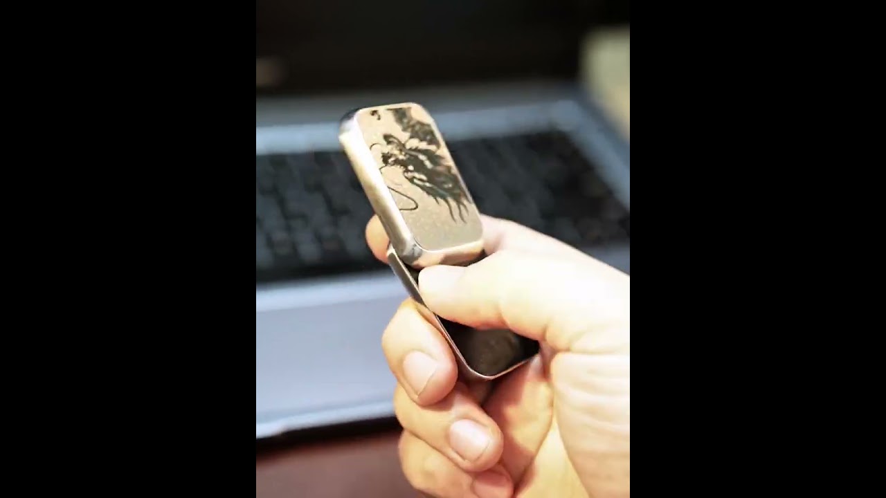 Spystar Infinite Movement Magnetic Slider Fidget EDC Dragon Edition Silver