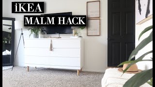 HOW TO ADD LEGS TO MALM DRESSER | IKEA MALM HACK!!