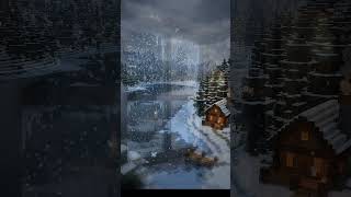 Peaceful Winter Cabin - Cinematic 4k #minecraft