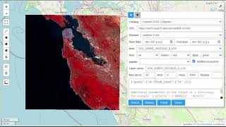 Leafmap now supports searching and visualizing custom STAC endpoint