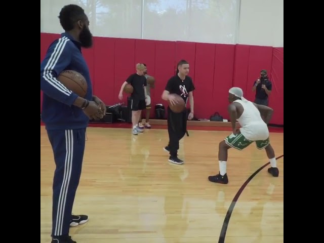 The Professor teaches James Harden his teleport move class=