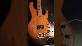 I tried might mod it later .. does it look better in black? #musicmanstingray #bassplayer