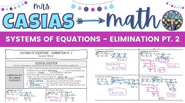 Solving Systems of Linear Equations - Elimination Method Different Coefficients | Algebra 1 Lesson
