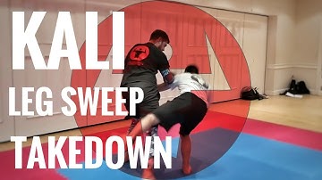 Kali Empty Hands | Jab Cross Hook to leg sweep takedown (Part 1)