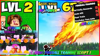 Roblox [✨NEW] Fireball Training🔥 Script , Inf Daily Reward ,Inf POWER , Free OP Pets ,MORE (NOKEY!!)