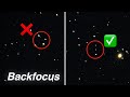 Backfocus  comment avoir des toiles rondes sur ses astrophotos