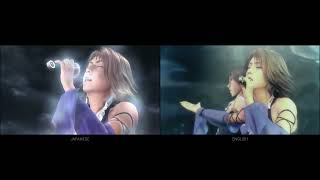 1000 Words (Final Fantasy X-2 HD Remaster) JP vs EN Side-by-Side Comparison screenshot 4