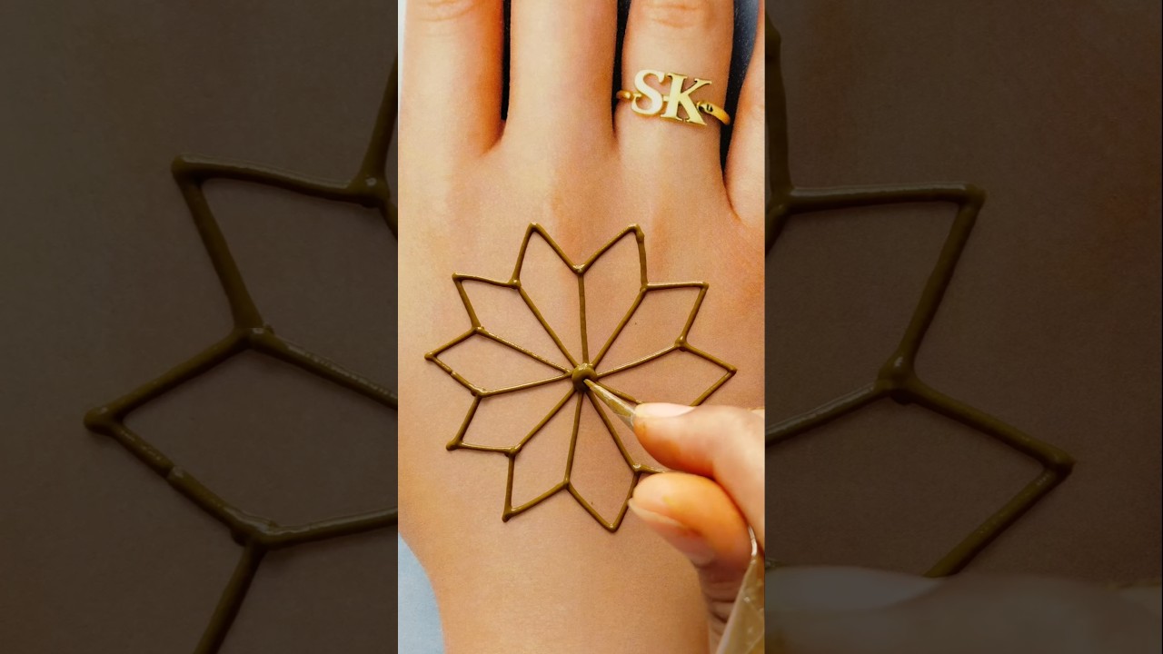 Easy Mehndi Design for Beginners ✨ | Step by Step”“Minimal Mehndi Design 💫 | Less is More Trend”