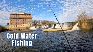 Cold Water Spillway Fishing for Toothy Predators (Exploring New Spots)